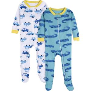 imageOnesies Brand babyboys 2pack Footed PajamasGators