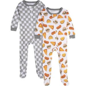 imageOnesies Brand babyboys 2pack Footed PajamasTreats