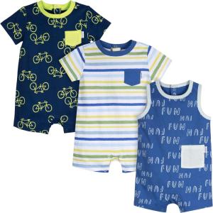 imageOnesies Brand babyboys 3pack RomperFun