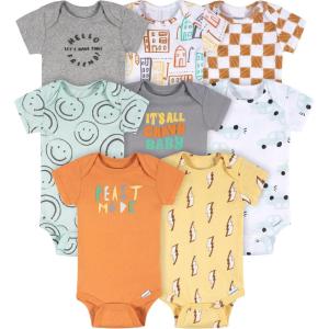 imageOnesies Brand babyboys 8pack Short Sleeve Mix ampamp Match BodysuitsHello Friends