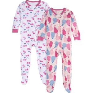 imageOnesies babygirls Brand 2pack Footed PajamasPears