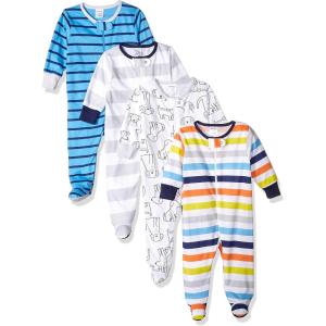imageOnesies Brand Baby Boys 4Pack Sleep N Play FootiesDog