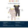 imageOnesies Brand Unisex Baby Snug Fit 4Piece Pajama SetClouds