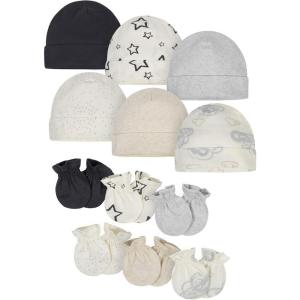 imageOnesies Brand Unisex Baby 12piece Cap and Mitten SetGrey Neutral