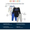 imageOnesies Brand unisexbaby 4piece Bodysuits and PantsHappy Letters