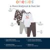 imageOnesies Brand unisexbaby 4piece Bodysuits and PantsMiso Happy