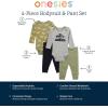 imageOnesies Brand unisexbaby 4piece Bodysuits and PantsParty Croissant