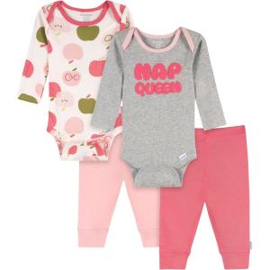 imageOnesies Brand unisexbaby 4piece Bodysuits and PantsNap Queen