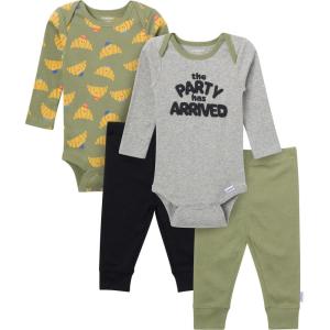 imageOnesies Brand unisexbaby 4piece Bodysuits and PantsParty Croissant