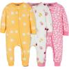 imageOnesies Brand Baby Girls 3pack Snug Fit Onepiece Cotton PajamasFox