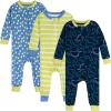 imageOnesies Brand babyboys 3pack Snug Fit Onepiece Cotton PajamasDinos