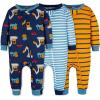 imageOnesies Brand babyboys 3pack Snug Fit Onepiece Cotton PajamasTruck