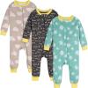 imageOnesies Brand unisexbaby Unisex Baby 3pack Snug Fit Onepiece Cotton PajamasGoodnight