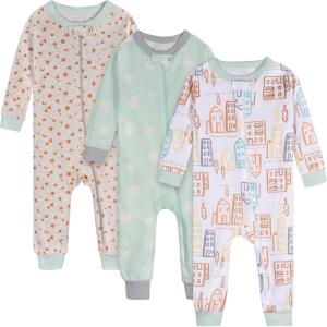 imageOnesies Brand unisexbaby Unisex Baby 3pack Snug Fit Onepiece Cotton PajamasCity Sunset
